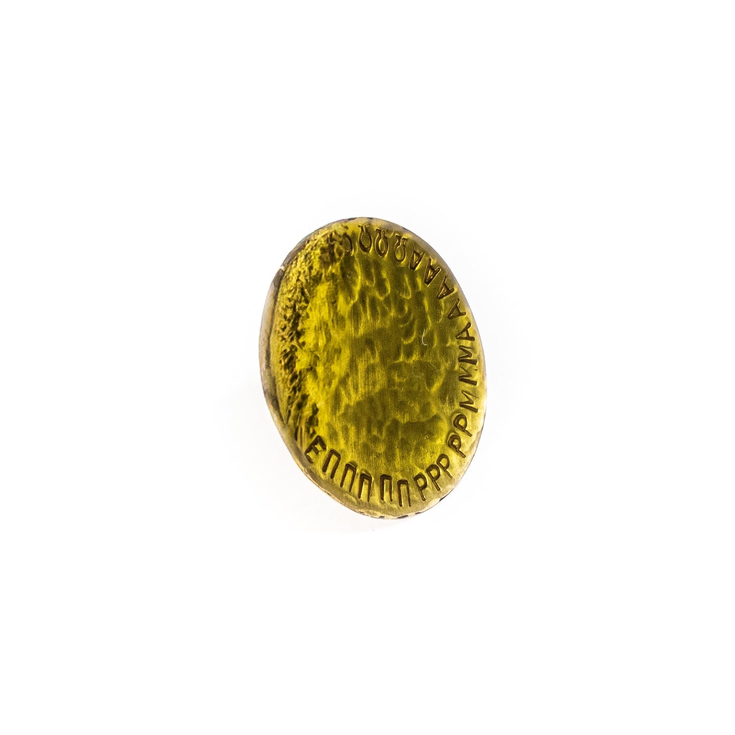 Engraved Disc Ring - Yellow Light