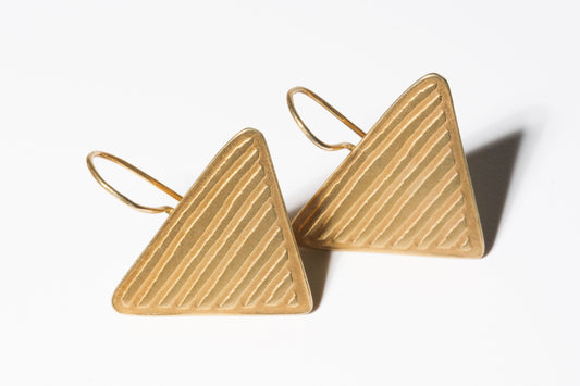 Triangle Gold Earrings