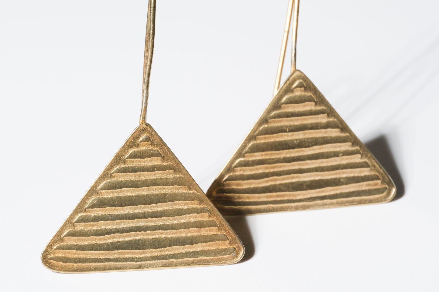 Triangle Gold Earrings