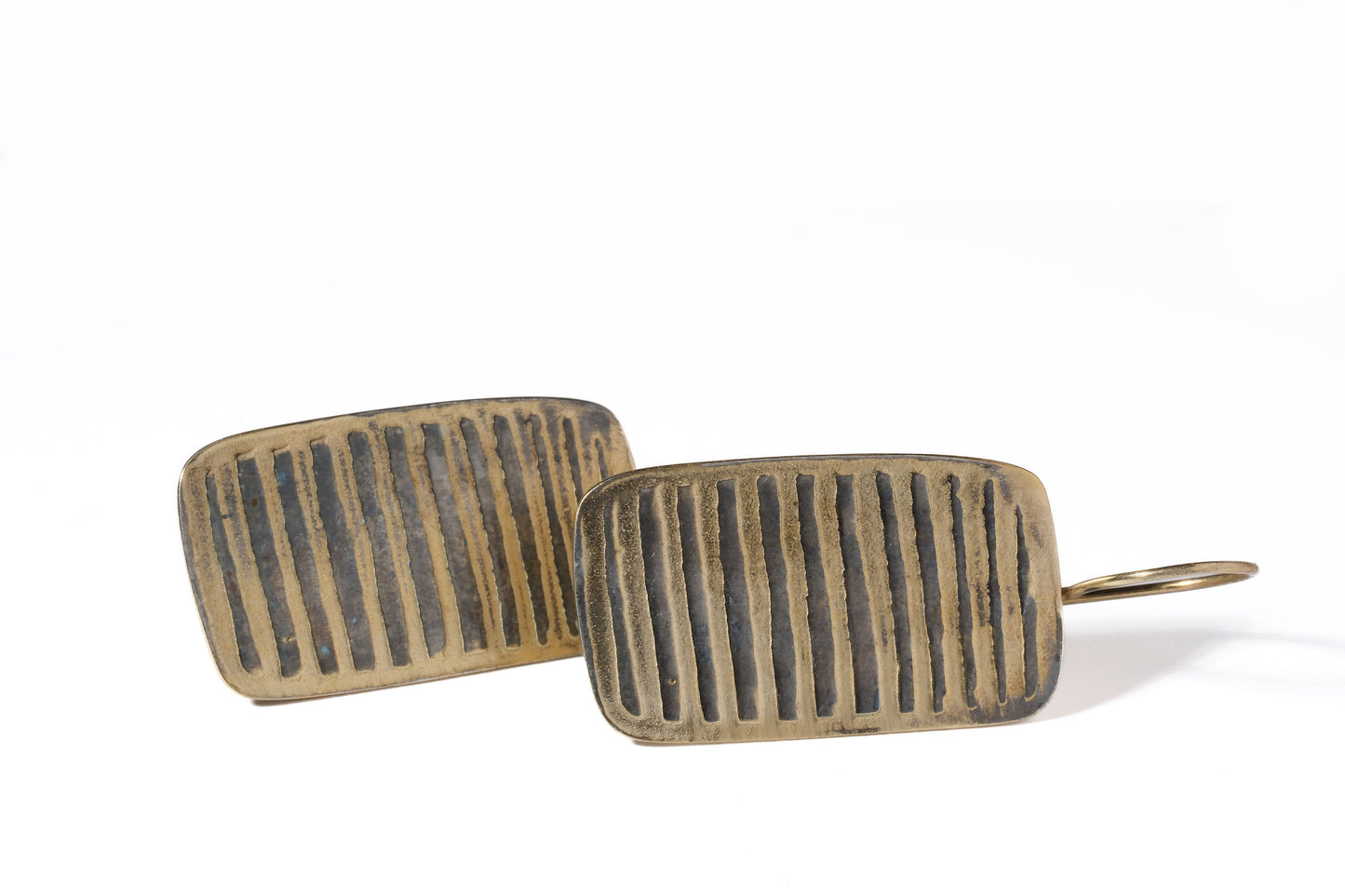 Rectangular Gold Earrings