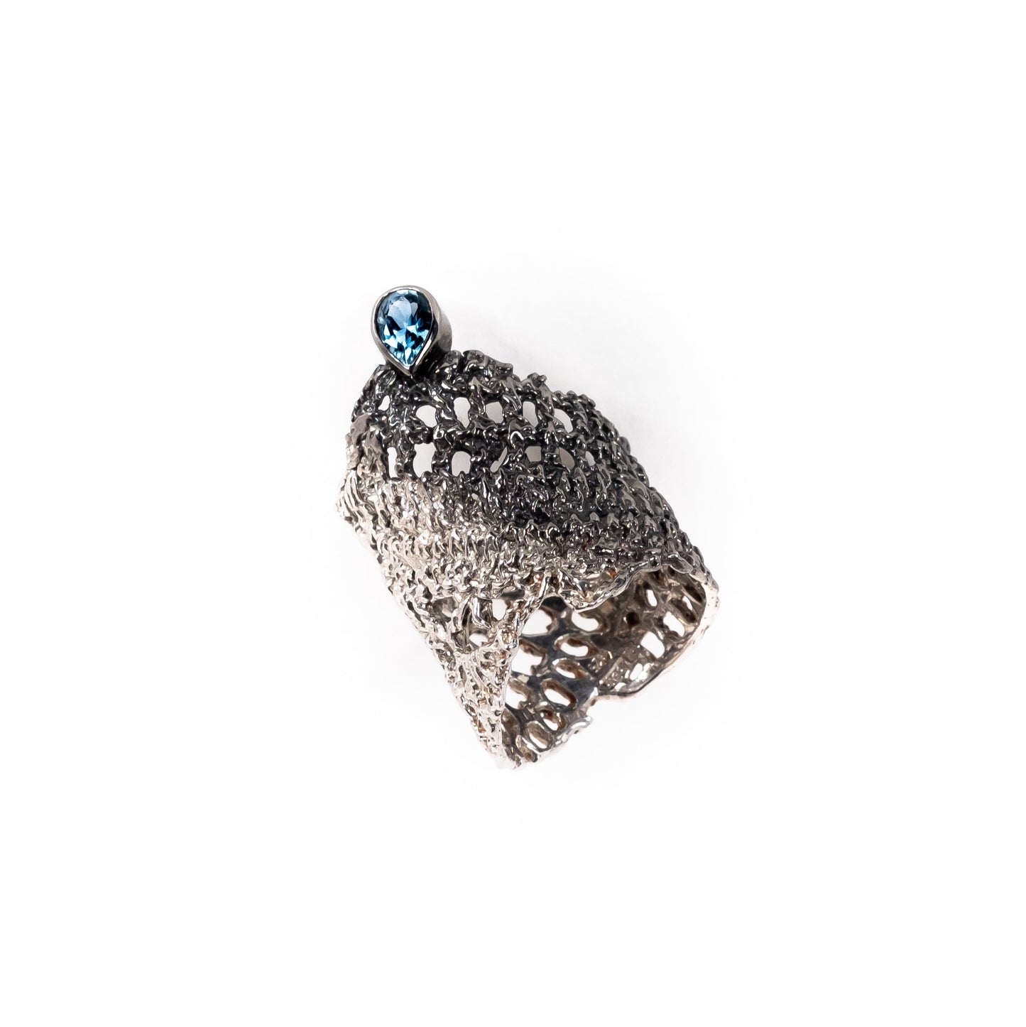 D'Ark Rhodium and Silver Ring