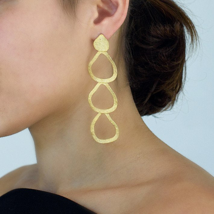 Golden Flow Desert Earrings
