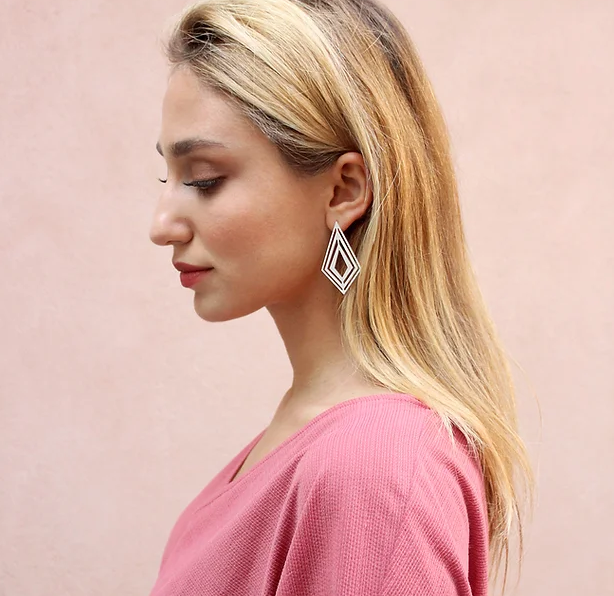 Golden Rhombus Earrings