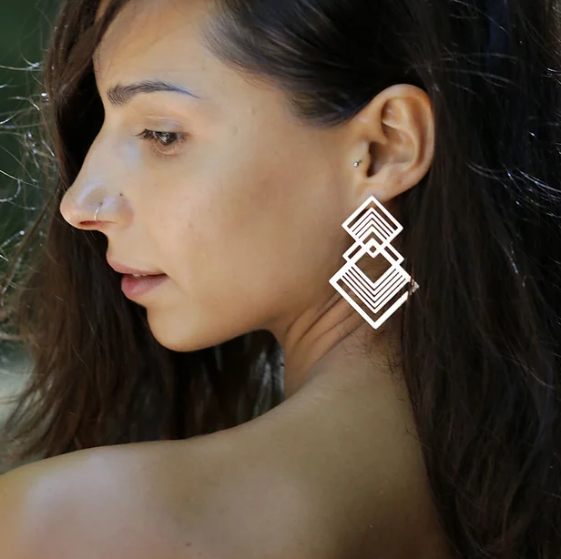 Double Fractal Earrings