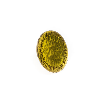 Engraved Disc Ring -  Yellow Light