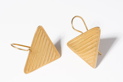 Triangle Gold Earrings