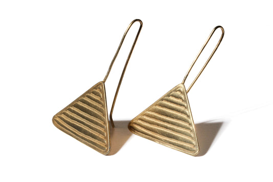 Triangle Gold Earrings