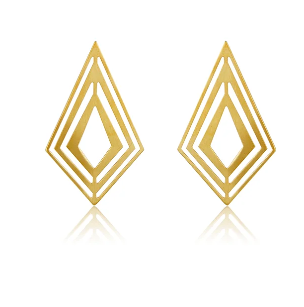 Golden Rhombus Earrings